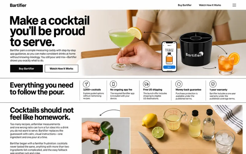 A design from Bartifier, on a desktop and a phone